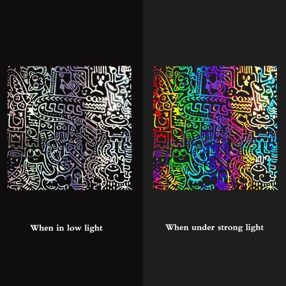 Men's Color Changing Graphic T-Shirt‎ Black Size 2X Crewneck Men's Tee - Picture 7 of 7